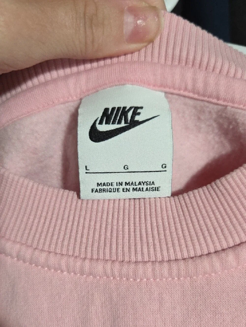 Nike Pink Crewneck Sweatshirt with White Logo - NwoT